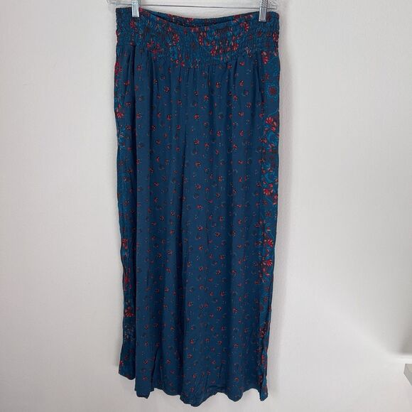 Torrid Pull-On Wide Leg Challis Smocked Waist High-Rise Pant Boho Festival 1XT - Picture 3 of 13